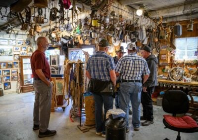 Guests watching rope making demonstration